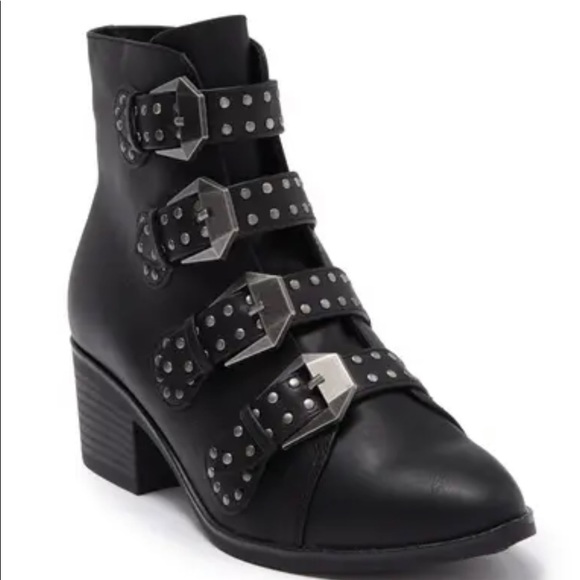MIA Shyra Studded Buckle Strap Bootie - Picture 1 of 8